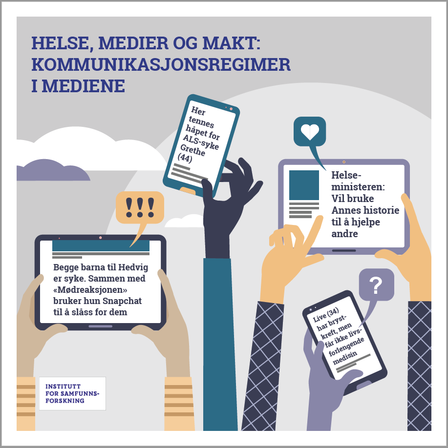 Forside brosjyre: Helse, medier og makt