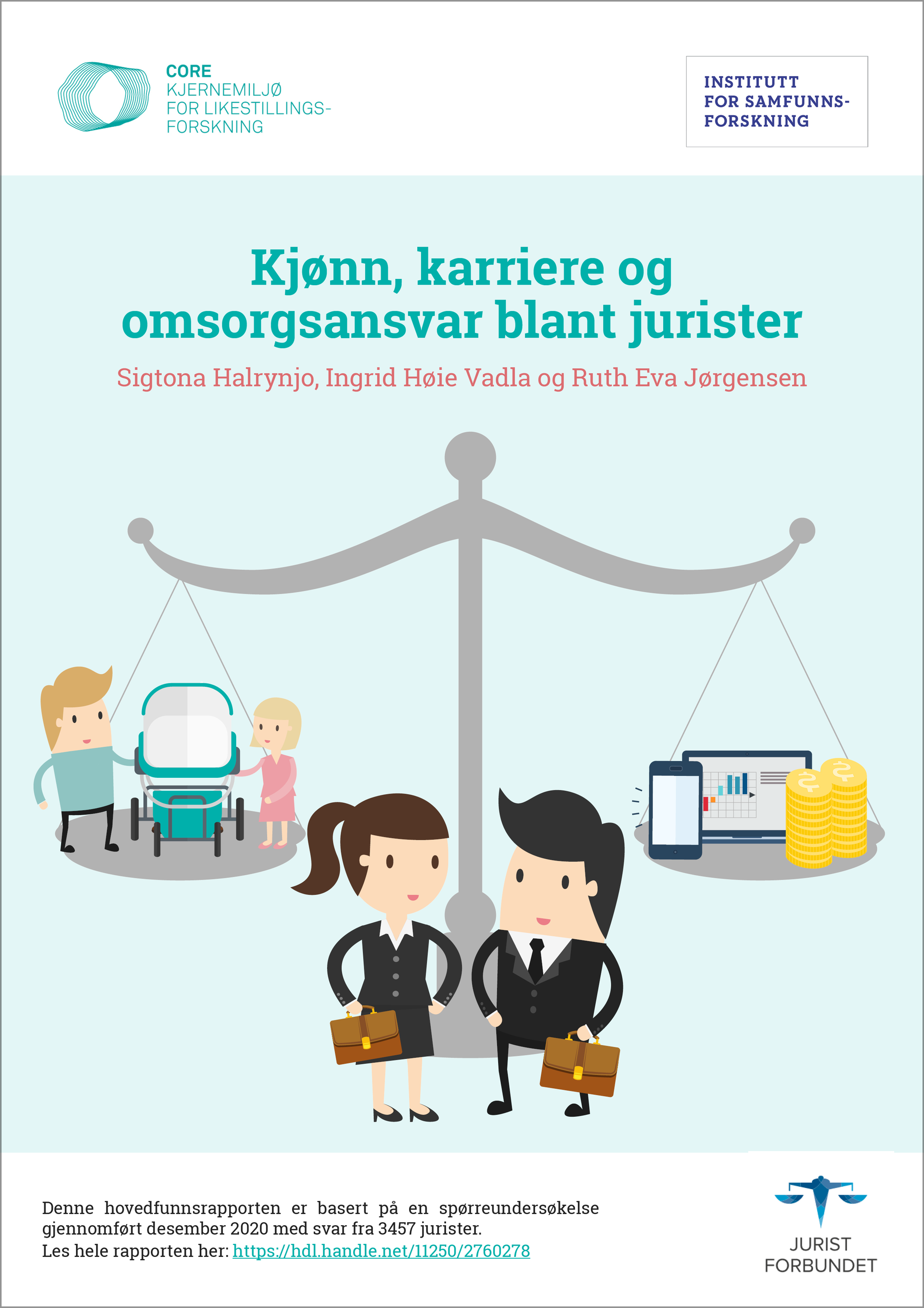 Brosjyre: Kjønn, karriere og omsorgsansvar blant jurister
