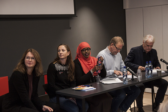 Panelet på frokostseminaret ungdom og idrett 